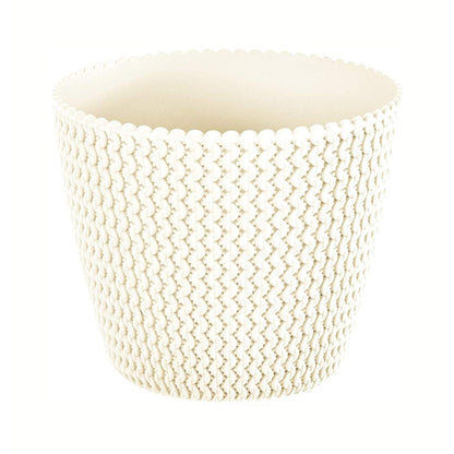 Maceta Redonda 18,6l Prosperplast Splofy De Plastico En Color Crema, Ø34,1 X 28,9 Cm_0