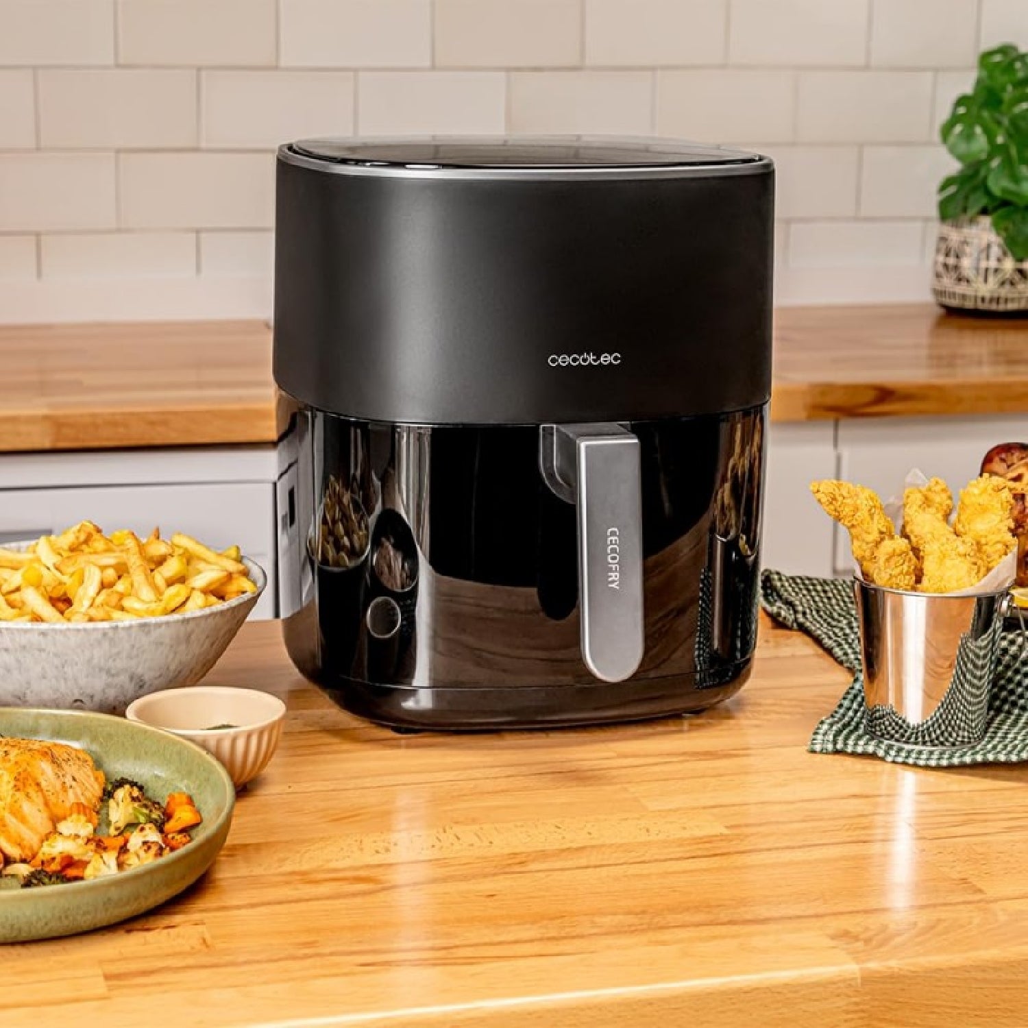 Freidora De Aire Sin Aceite De 6,5l Cecofry Fantastik 6500,1700w,tecnología Perfectcook,12 Modos De Cocinado,táctil, Regulable 80-200grados C,cocina_0