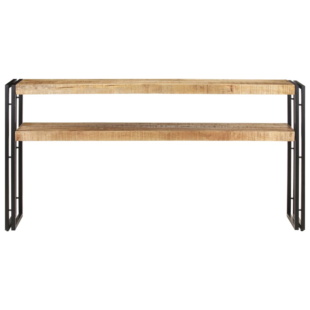 Mesa Consola De Madera De Mango Rugosa 150x30x75 Cm_0