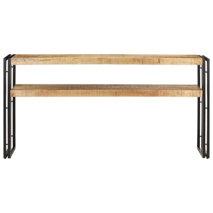 Mesa Consola De Madera De Mango Rugosa 150x30x75 Cm_0