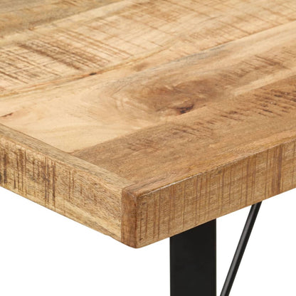 Mesa Alta De Hierro Y Madera Maciza De Mango 110x55x107 Cm_3