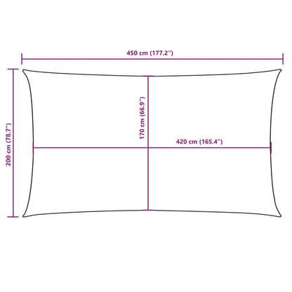 Vidaxl Toldo De Vela Rectangular Tela Oxford Color Crema 2x4,5 M_2