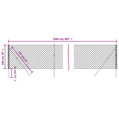 Cerca De Alambre Plateado 1x25 M / Vetonek_4