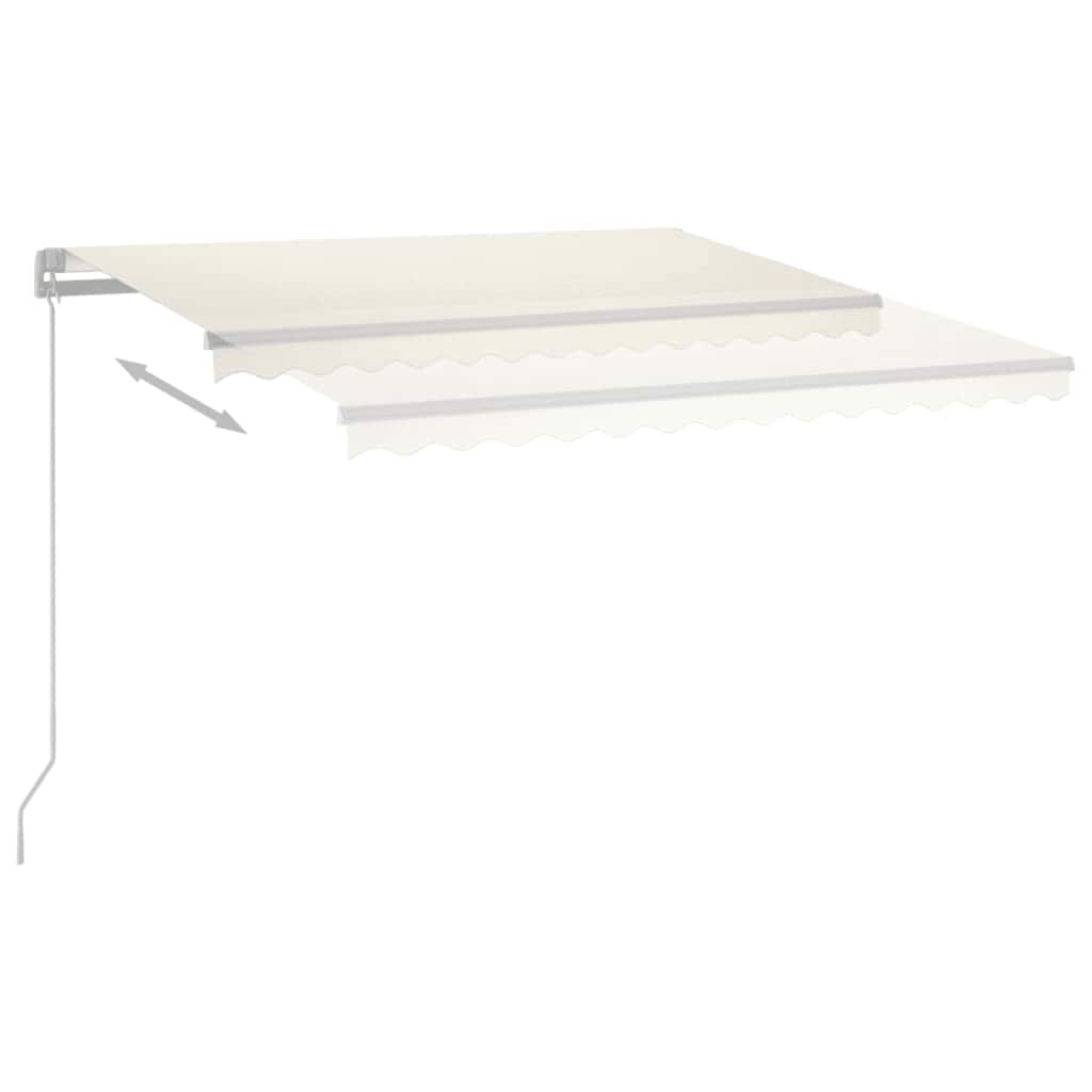 Toldo Retráctil Manual Con Led Crema 400x300 Cm_5