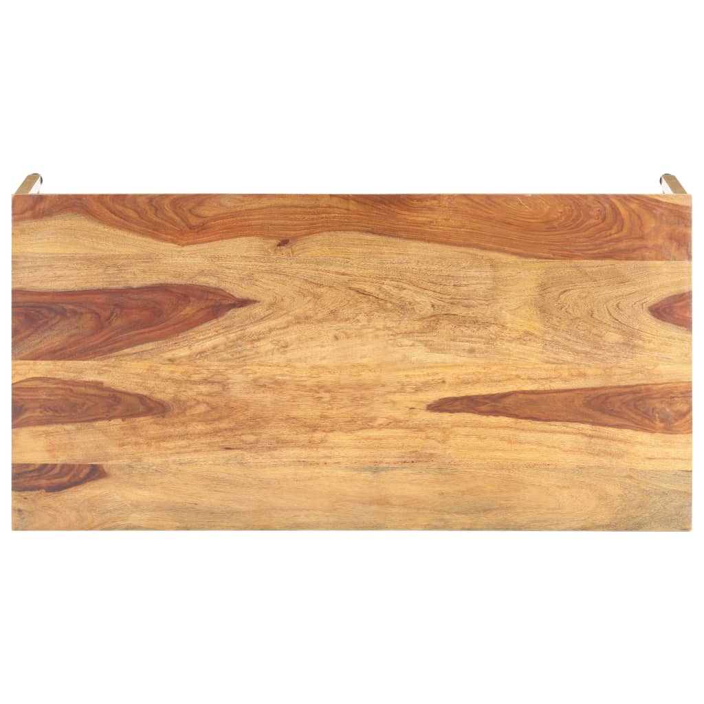 Mesa De Centro De Madera Maciza 120x60x40 Cm_1