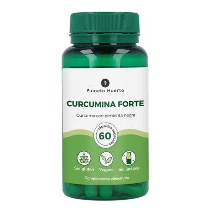 Curcumina forte cúrcuma con pimienta negra Planeta Huerto 60 cápsulas vegetales