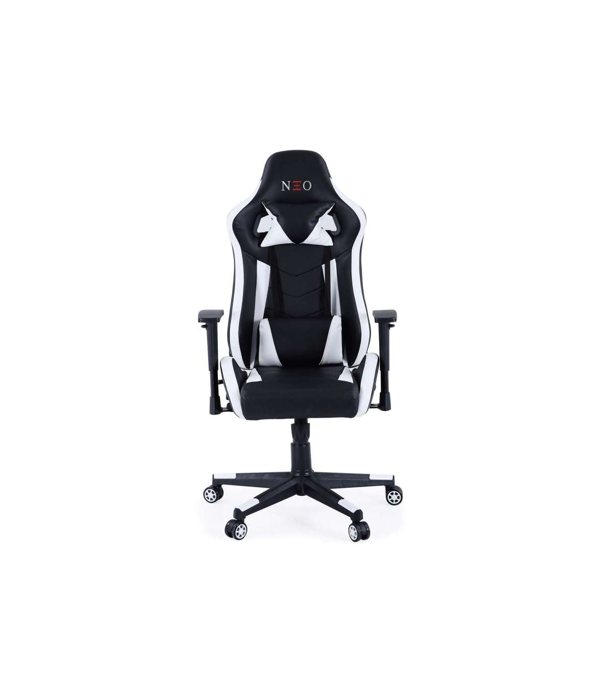 Sillón Gamer Giratorio Neo Pro Regulable Tapizado En Símil Piel Negro/blanco, 65 X 65 X_4