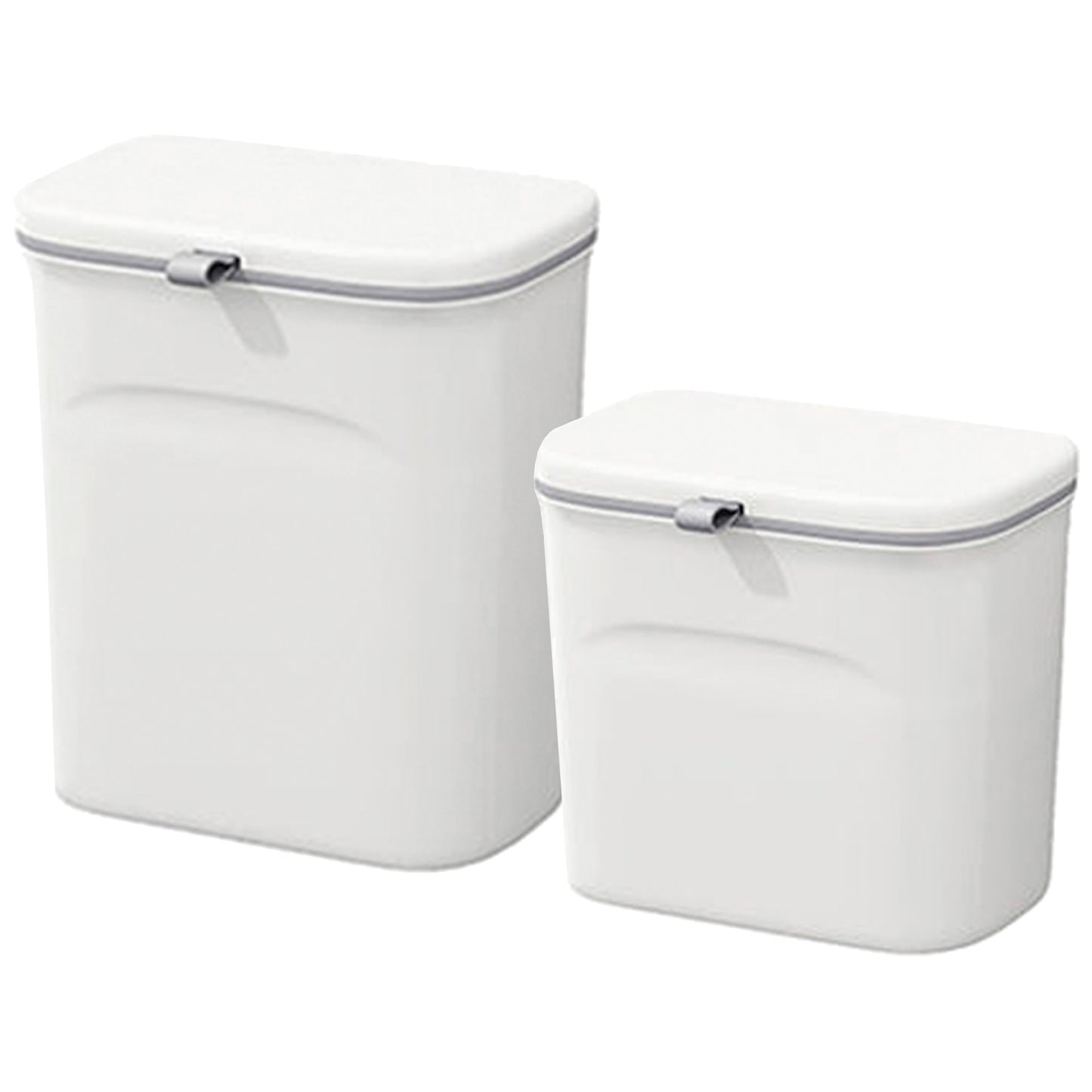 Set De 2 Cubos De Basura Multifuncionales Para Puerta O Pared De 8l Y 12l_0