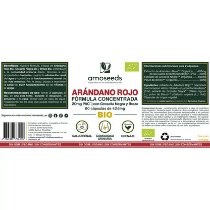 Arándano Rojo Bio, Fórmula Con Grosella Negra Y Brezo | 60 Cápsulas_4