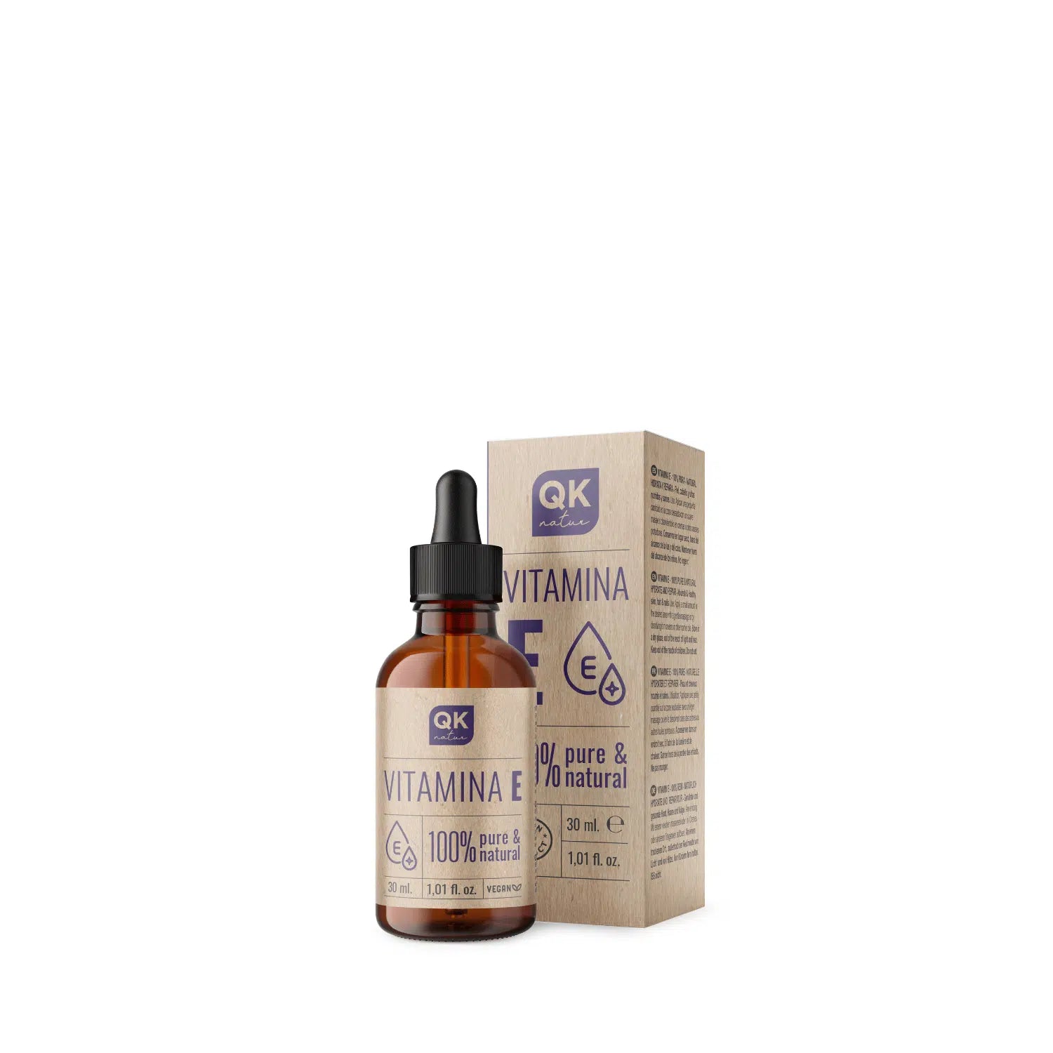 QKnatur - Vitamina E Líquida Pura (tocopherol) 30 Ml - Natural Vegetal - Antioxidante Y Antiedad_0