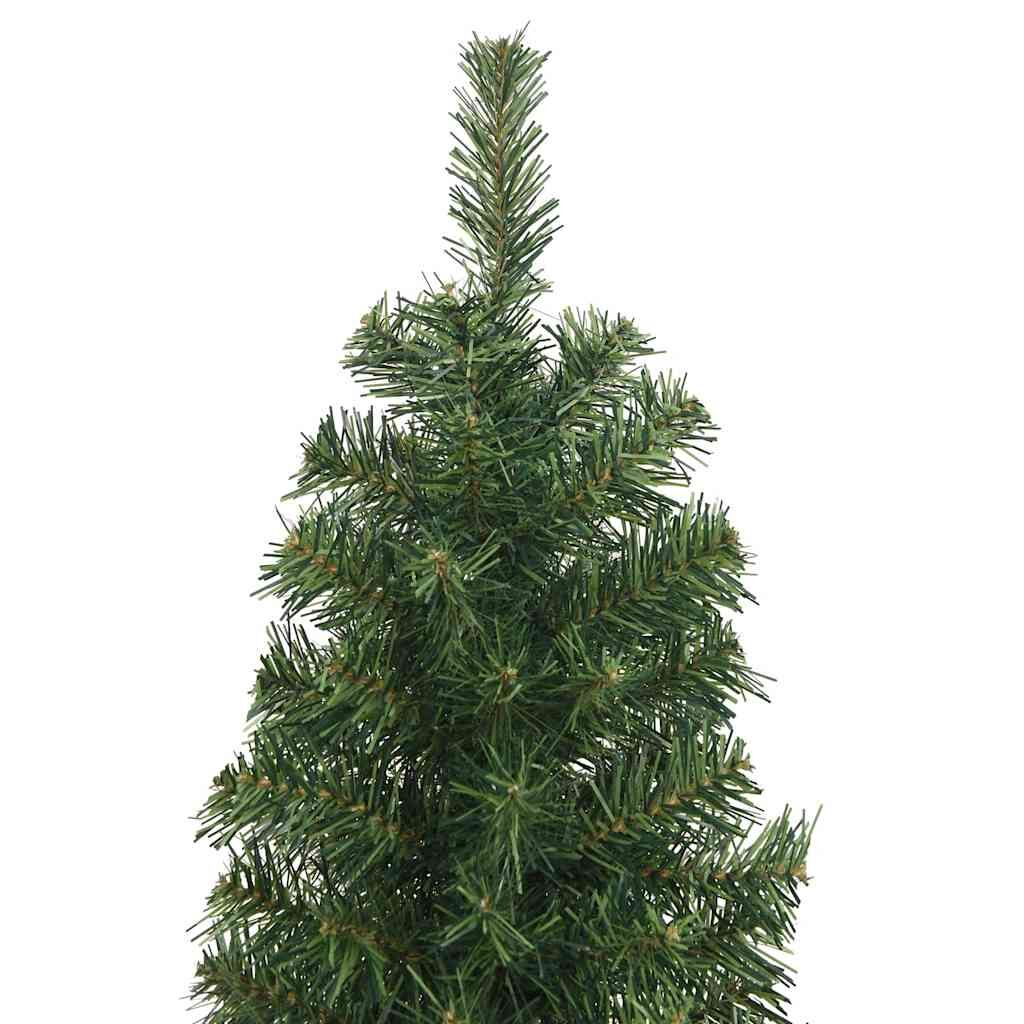 Vidaxl Árbol De Navidad Artificial Delgado Y Soporte Pvc Verde 210 Cm_3