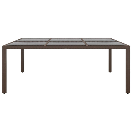 Juego De Comedor De Jardín 11 Piezas Ratán Sintético Marrón / Vetonek_0