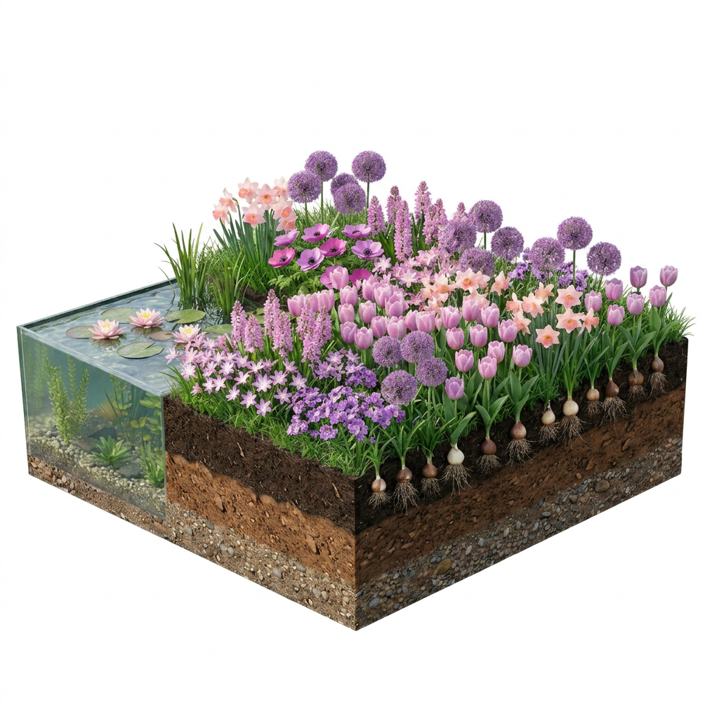 Aqua Bulbs Mezcla Rosa - Flores Rosas Para Bordes De Estanques_0