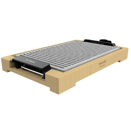 Cecotec Plancha De Asar Eléctrica Tasty&grill 2000 Bamboo Linestone. Potencia 2000 W Estructura Bambú Termostato Regulab_0