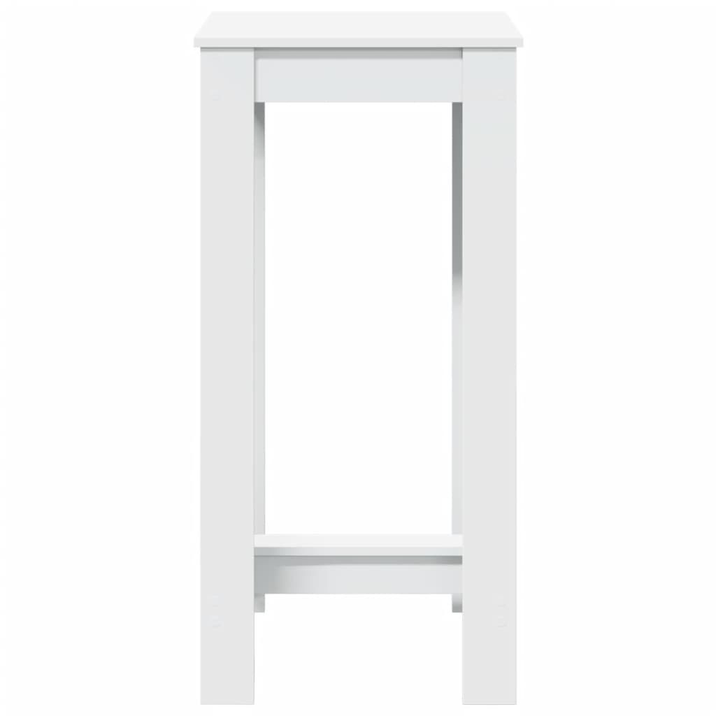 Mesa Alta De Bar Madera De Ingeniería Blanca 51x50x103,5 Cm_2