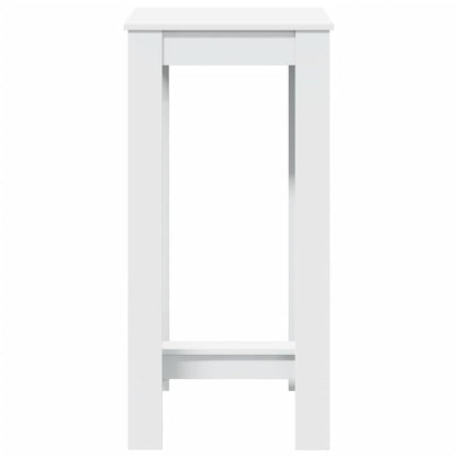 Mesa Alta De Bar Madera De Ingeniería Blanca 51x50x103,5 Cm_2