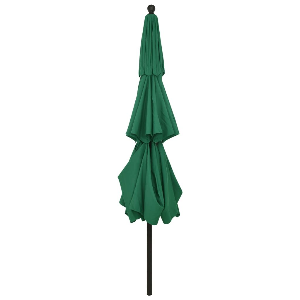 Vidaxl Sombrilla Jardín De 3 Niveles Con Palo De Aluminio Verde 3,5 M_3