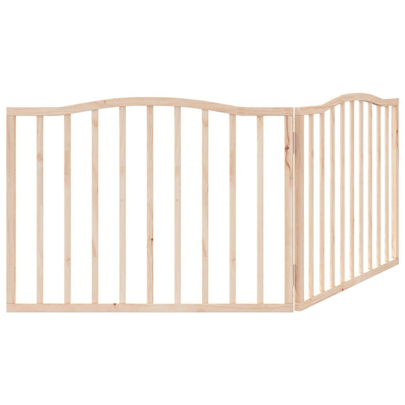 Vidaxl Puerta Para Perros Plegable 2 Paneles Madera De Álamo 160 Cm_5