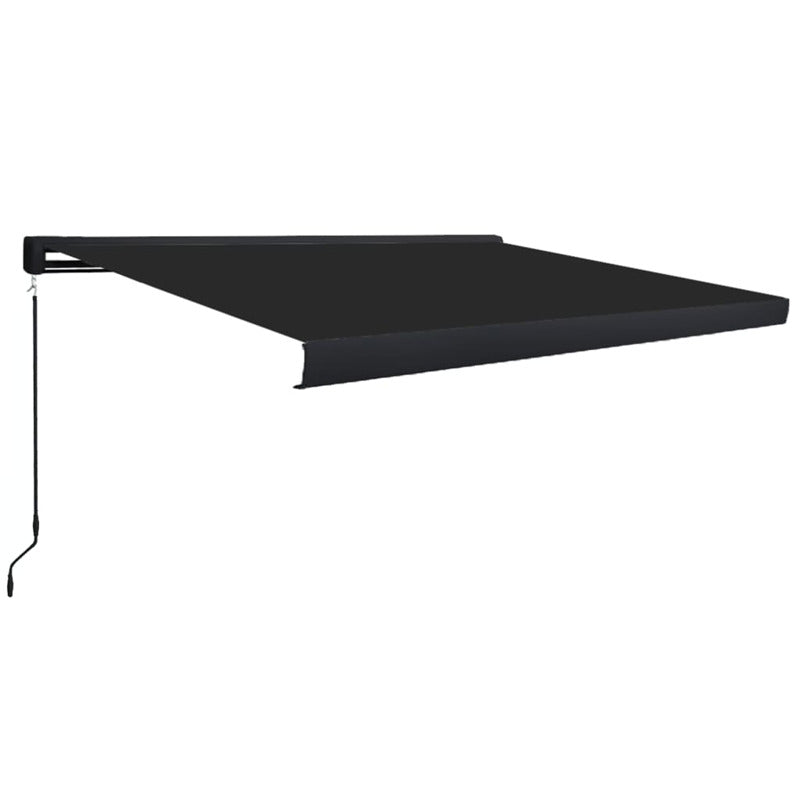 Vidaxl Toldo De Carrete Manual Gris Antracita 350x250 Cm_0
