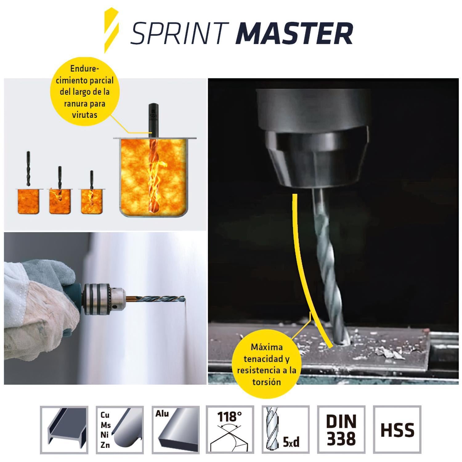 Broca Alpen Hss Sprint Master Ø 9,00 Mm. (blister 1 Pieza)_2