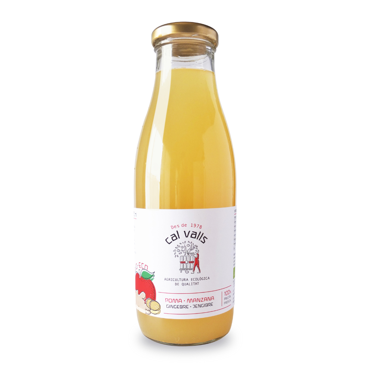 Zumo de manzana con jengibre ECO 750 ml Cal Valls