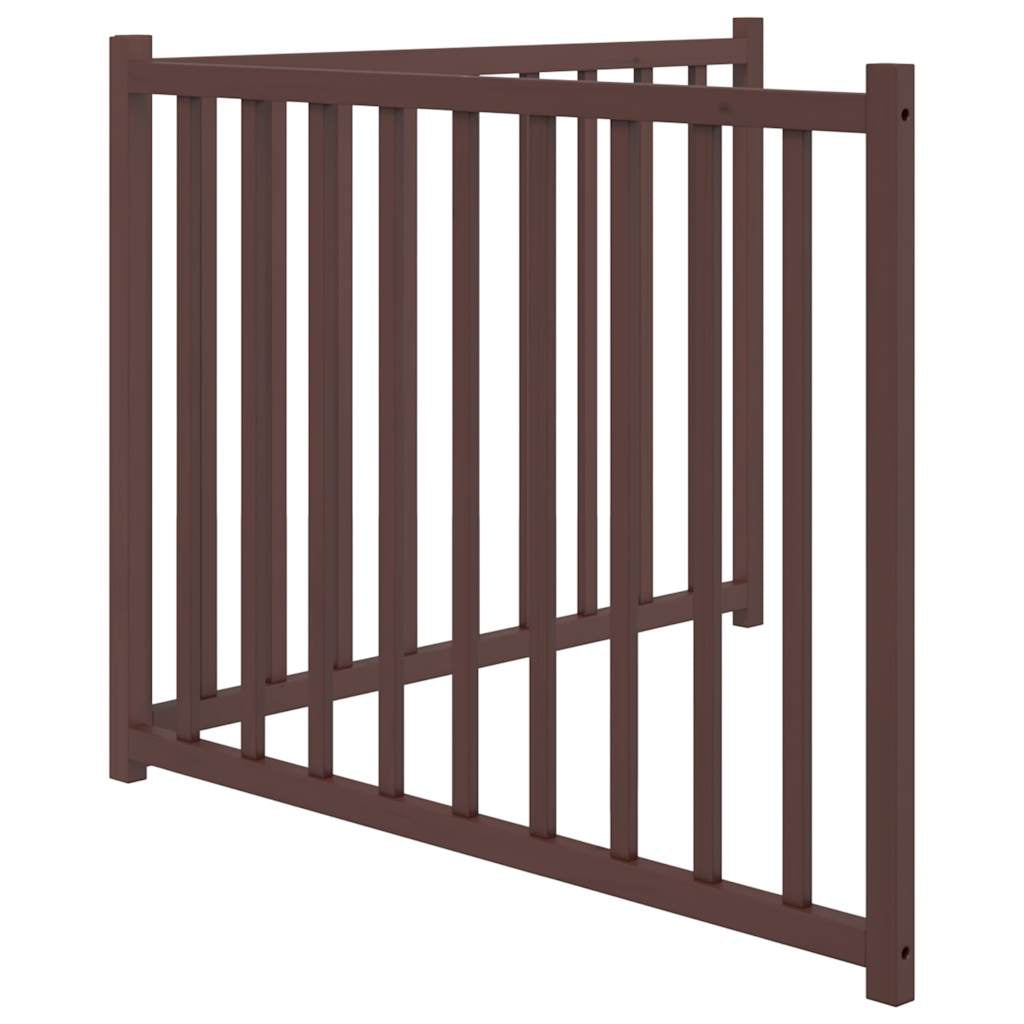 Vidaxl Puerta De Perros Plegable 2 Paneles Madera Abeto Marrón 160 Cm_4