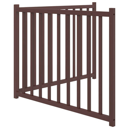 Vidaxl Puerta De Perros Plegable 2 Paneles Madera Abeto Marrón 160 Cm_4