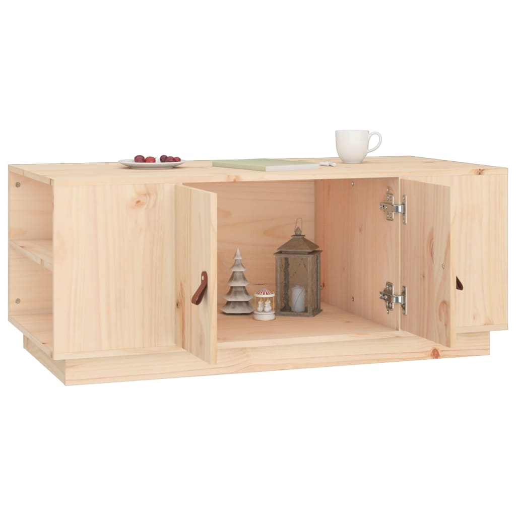 Mesa De Centro De Madera Maciza De Pino 100x50x41 Cm_2