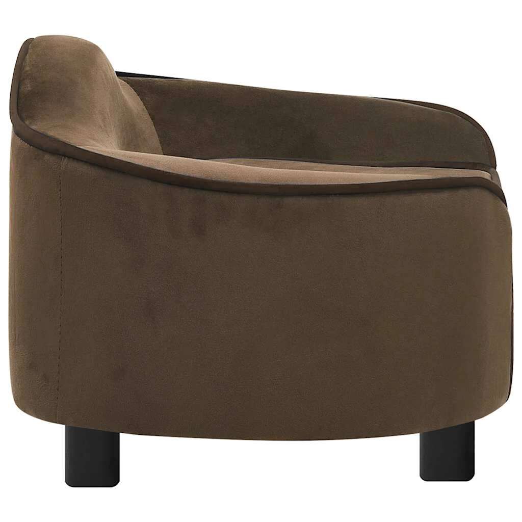 Vidaxl Sofá Para Perros Felpa Marrón 67x47x36 Cm_3
