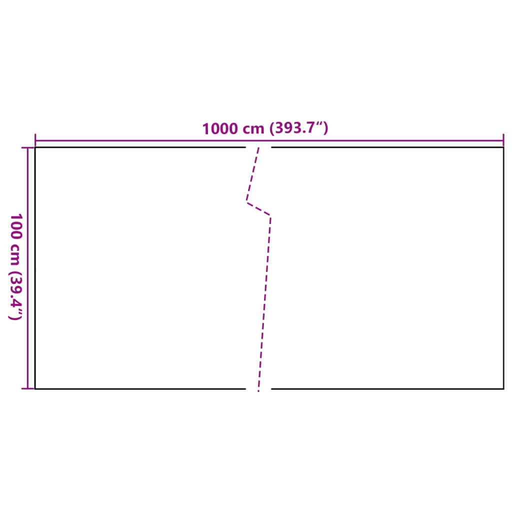 Toldo Para Balcón Ratán Sintético Blanco 1000x100 Cm / Vetonek_3