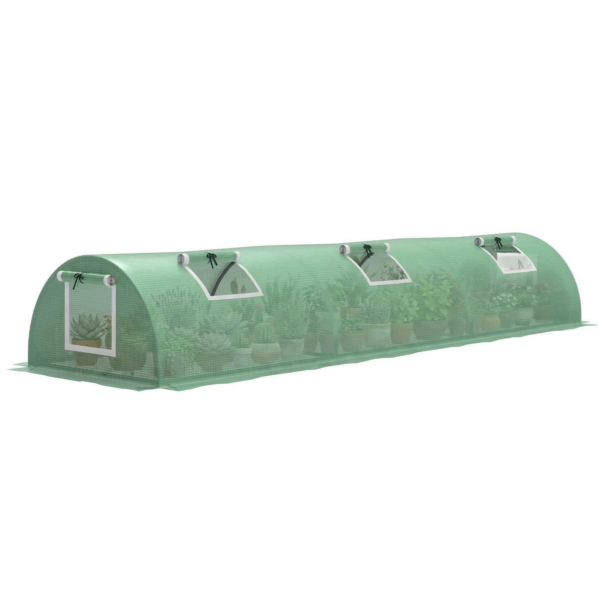 Invernadero Pequeño Outsunny Pe, Acero Verde 300x80x45 Cm_0