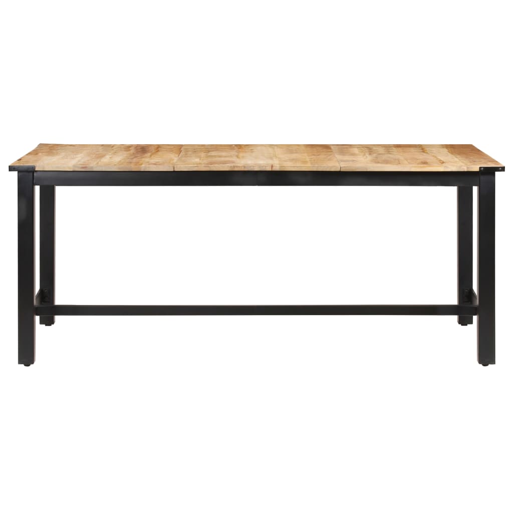 Mesa De Comedor De Madera Maciza De Mango Rugosa 180x90x76 Cm_0