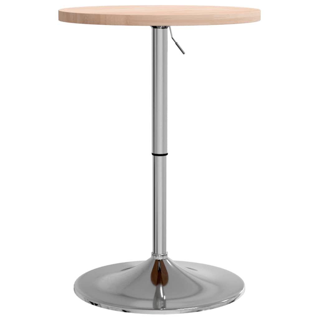 Mesa Alta De Madera Maciza Roble Ø50x90,5 Cm_0