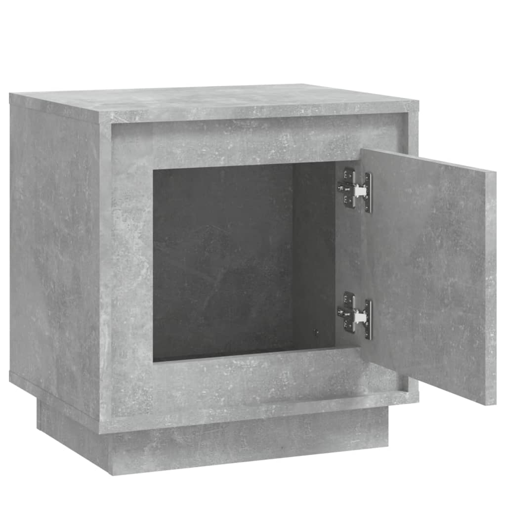 Mesitas De Noche 2 Uds Madera Gris Hormigón 44x35x45 Cm_4