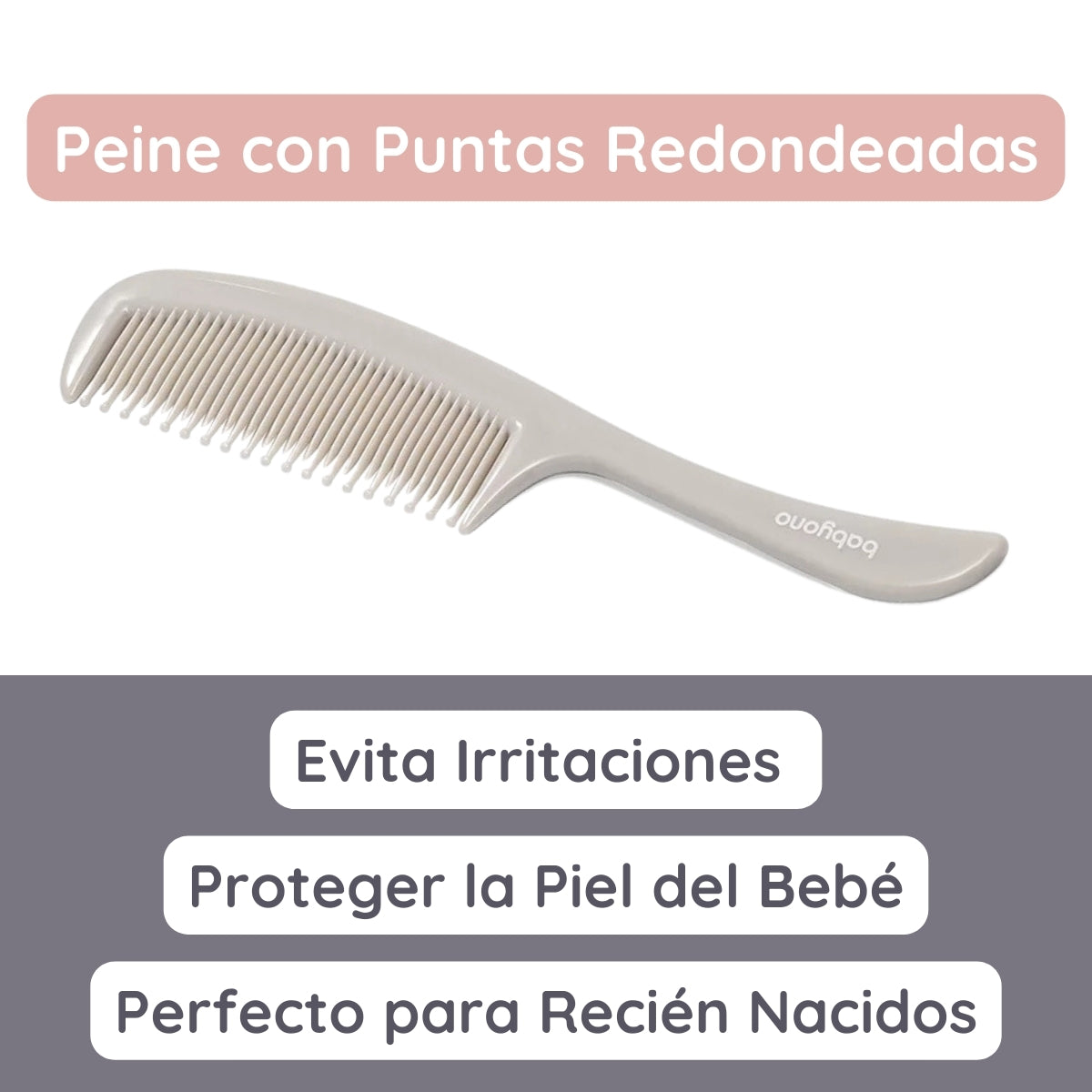 Babyono Set Cepillo Y Peine Con Cerdas Naturales Extra Suaves_2