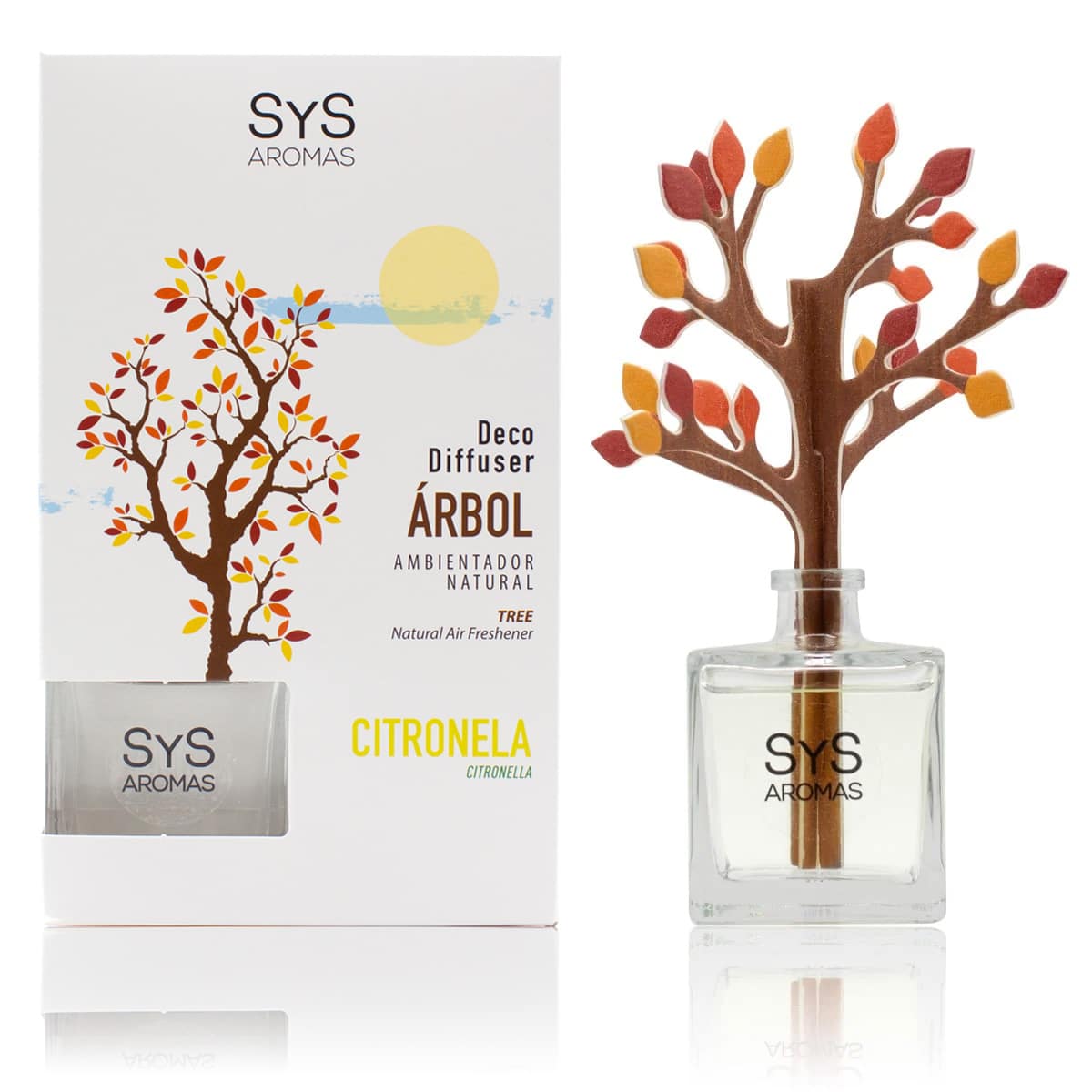 Ambientador Difusor Árbol Citronela Deco Diffuser SYS Aromas 90 ml | Cítrico y Herbal | Ayuda a Ahuyentar Mosquitos_0