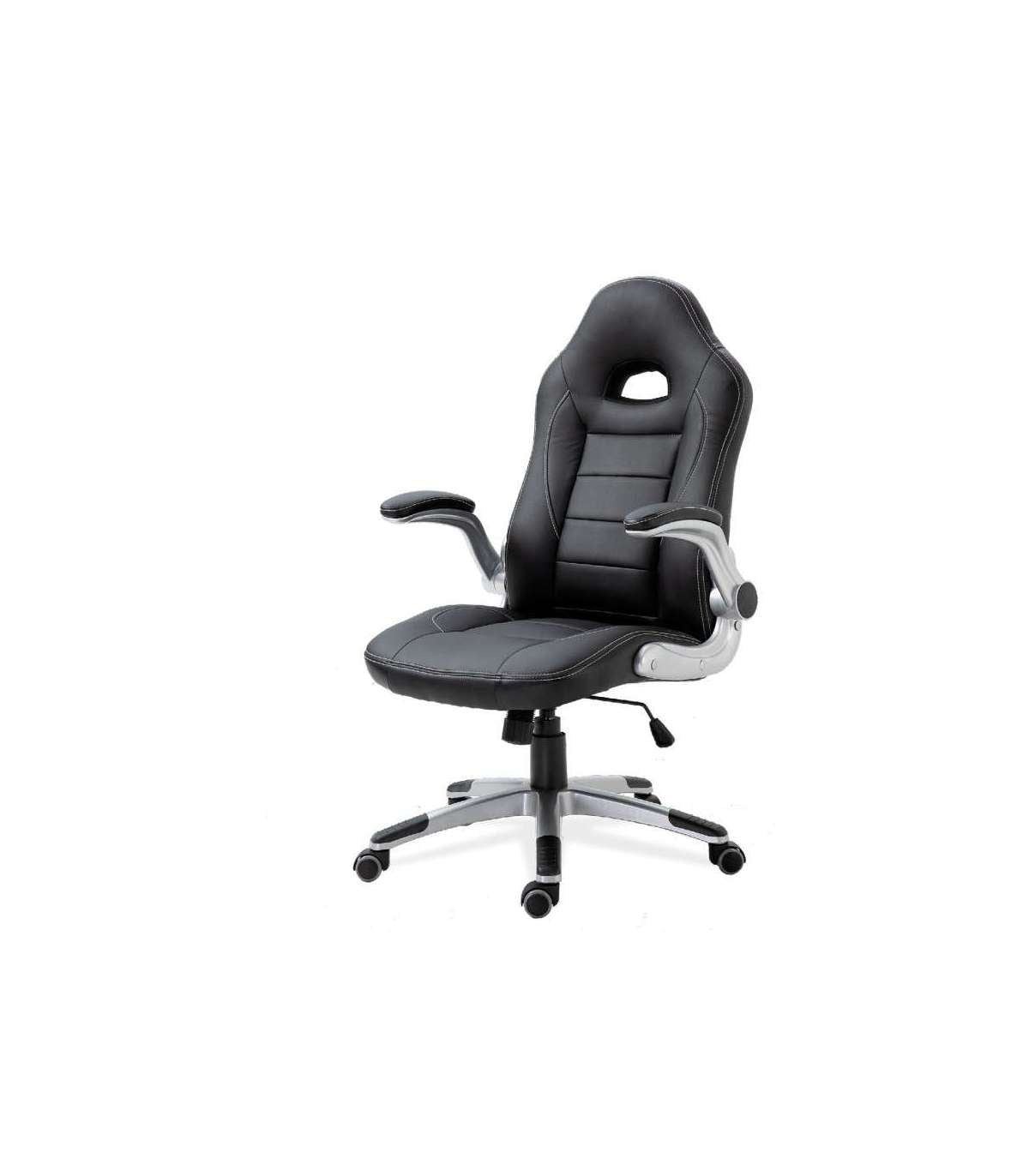 Silla De Escritorio Victoria En Negro. Alto: 112-120, Ancho: 70, Fondo: 51_0