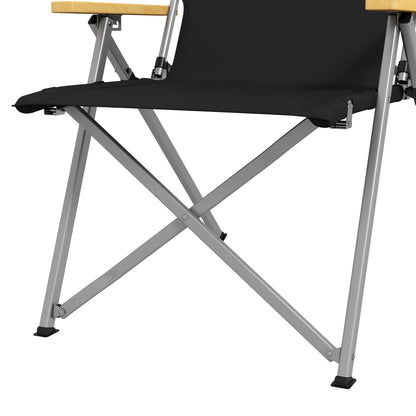 Outsunny 2 Sillas De Camping Plegables De Aluminio 74x59,5x98 Cm Negro_4