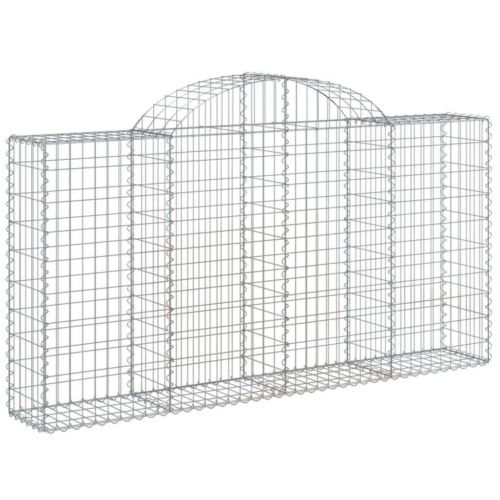 Cestas Gaviones 14 Uds Forma De Arco Hierro 200x30x100/120 Cm_2