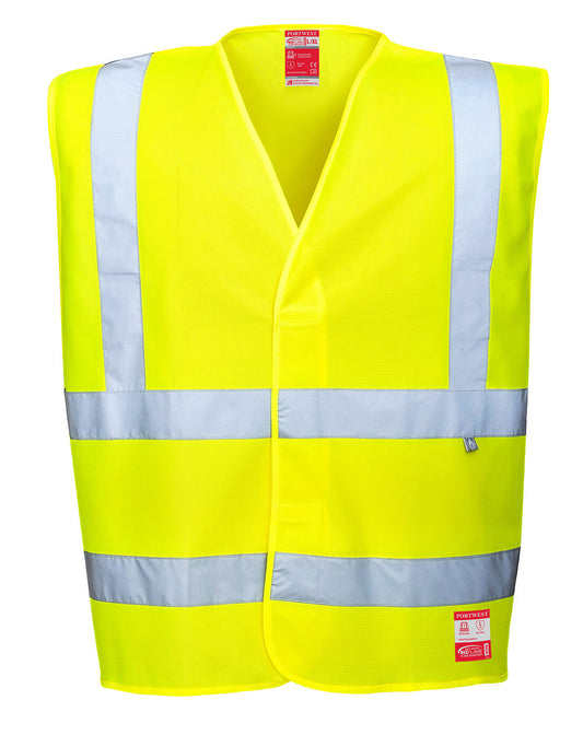 Chaleco De Alta Visibilidad Antiestático - Resistente A La Llama / 4x/5x / Amarillo_0