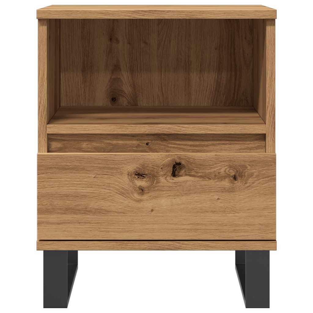 Mesitas De Noche 2 Uds Madera Roble Artisian 40x35x50 Cm_3