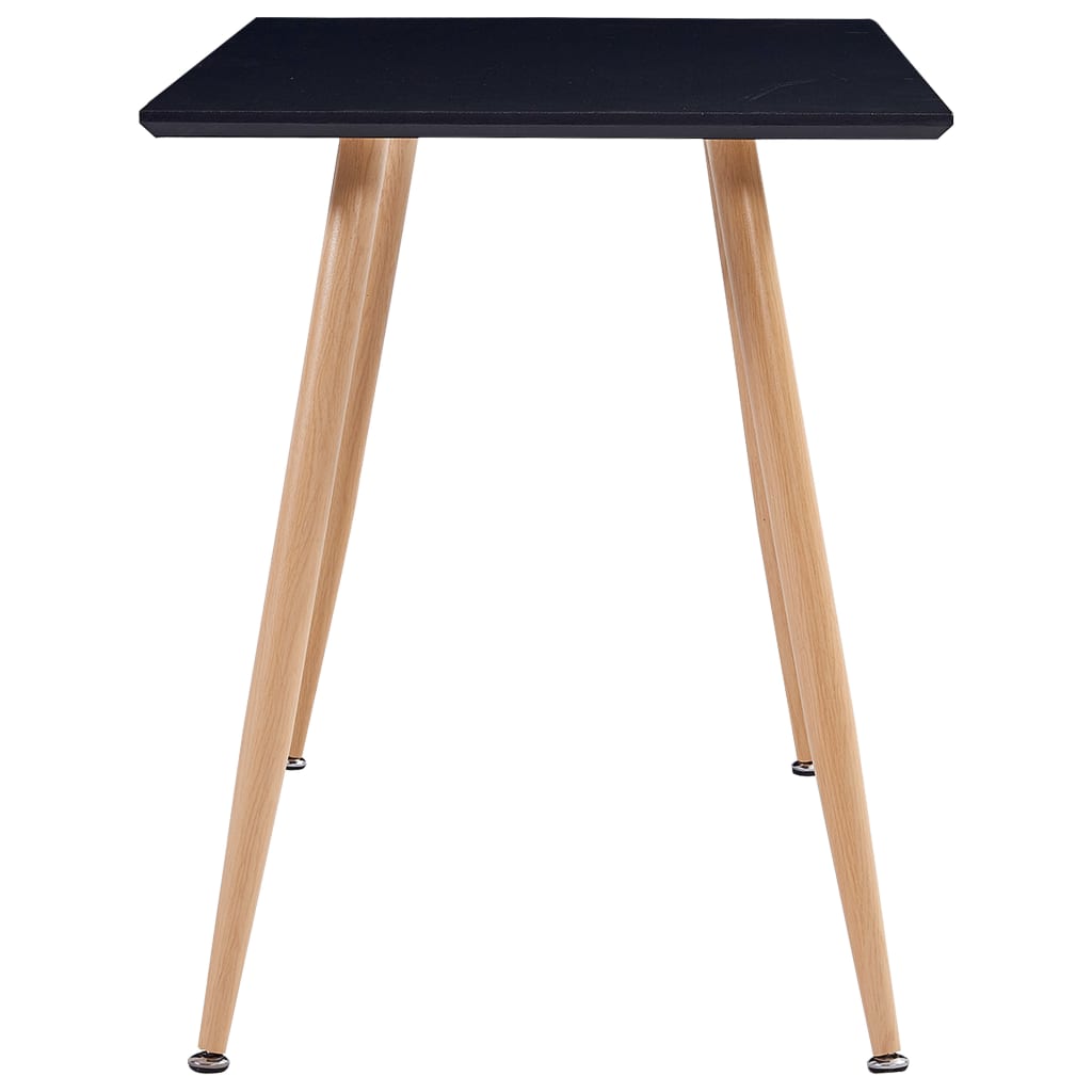 Mesa De Comedor Mdf Negro Y Color Roble 120x60x74 Cm_1