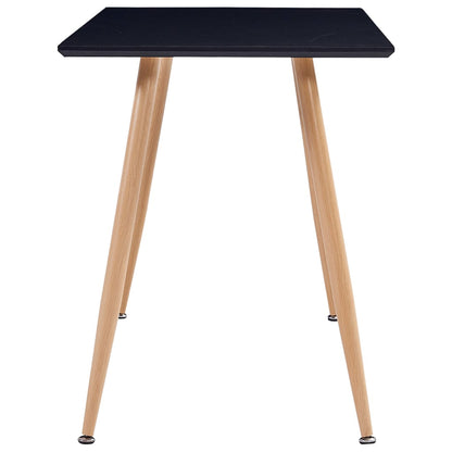 Mesa De Comedor Mdf Negro Y Color Roble 120x60x74 Cm_1