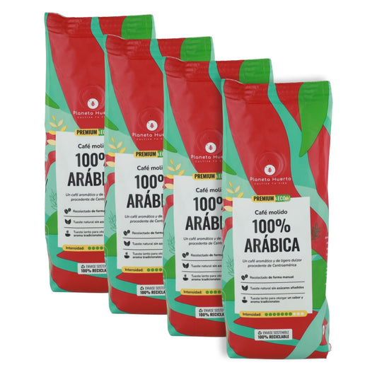 Pack 4x Café molido Eco 100% Arábica Planeta Huerto 250 g