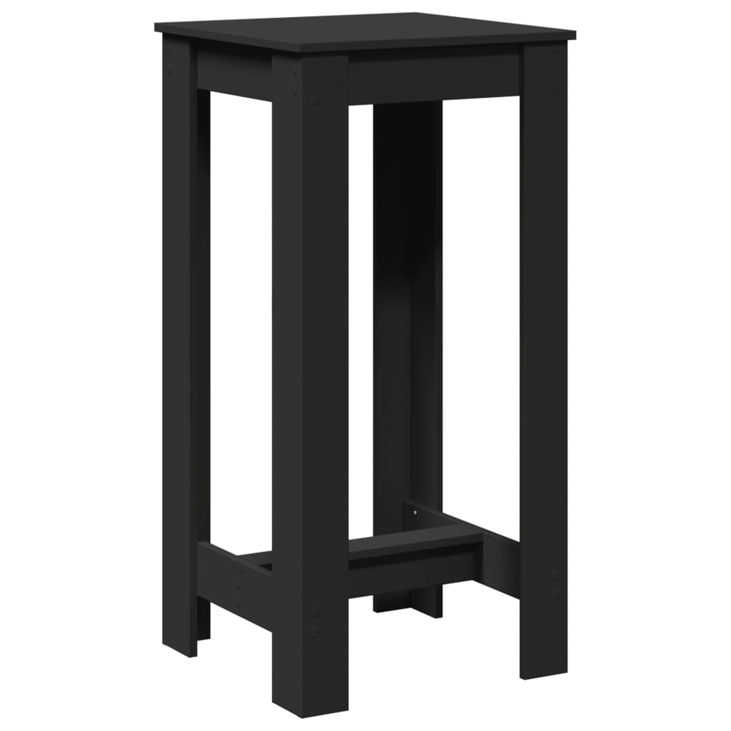 Mesa Alta De Bar Madera De Ingeniería Negra 51x50x103,5 Cm_0