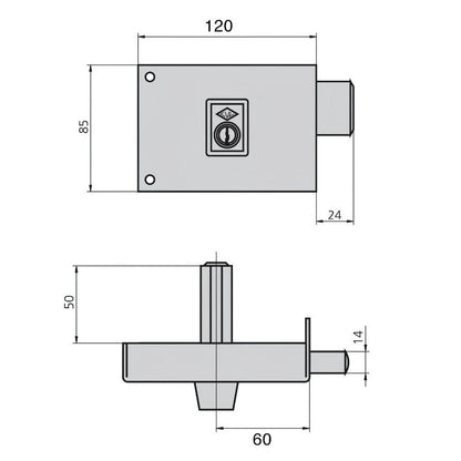 Cerradura Cvl 1124a/12/he Derecha_1
