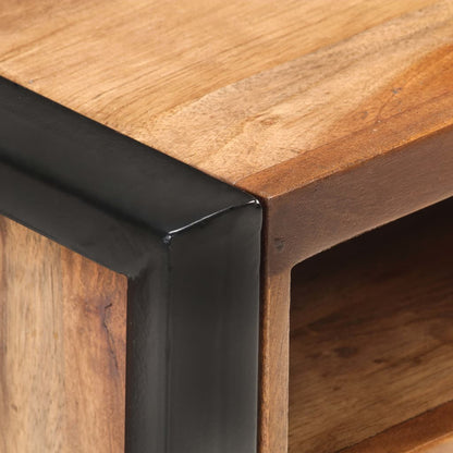 Mesita De Noche Madera Maciza De Acacia 40x35x55 Cm_2