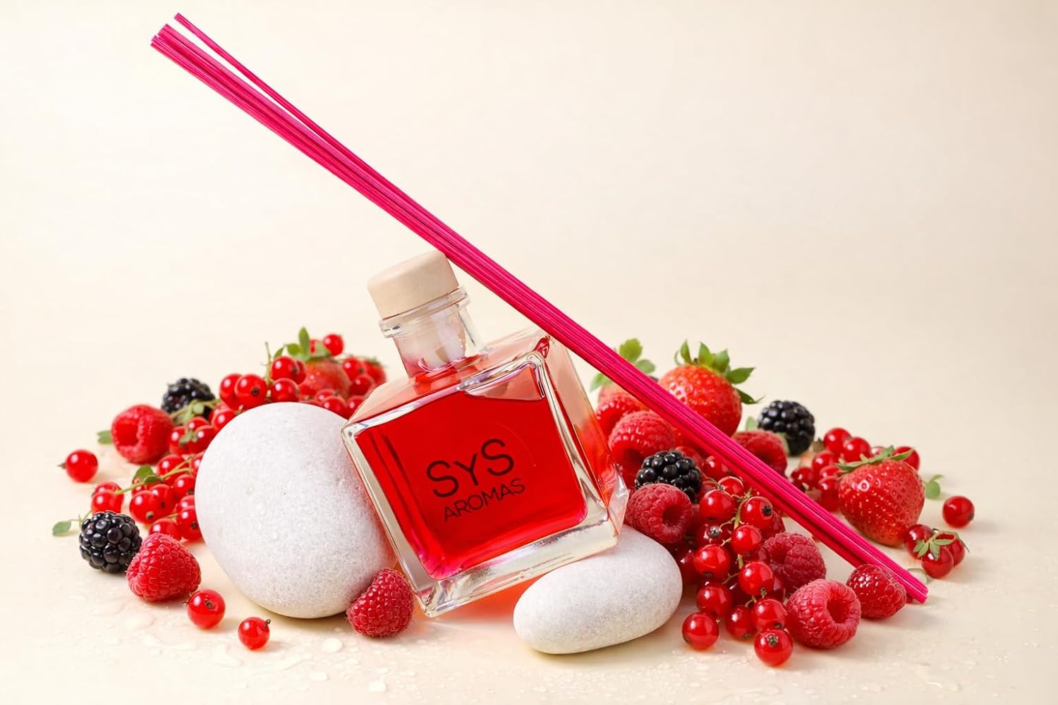 Ambientador Mikado XXL de Frutos Rojos SYS Aromas 200 ml | Edición Limitada con Varillas Rojas | Aroma Afrutado y Dulce_4