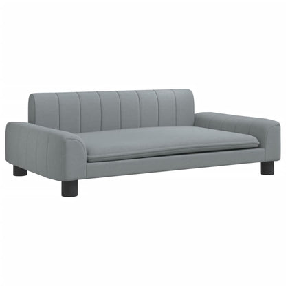 Cama Para Perros De Tela Gris Claro 90x53x30 Cm / Vetonek_2