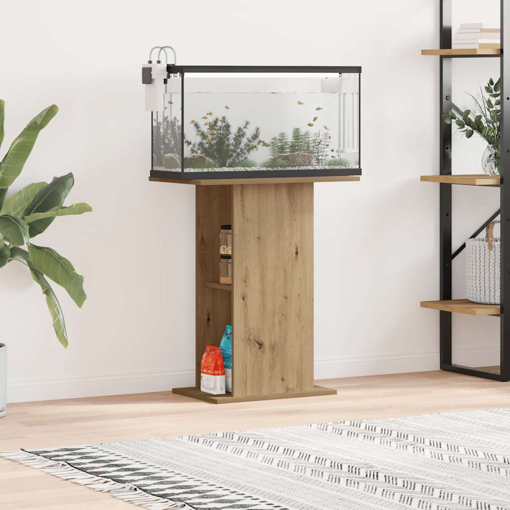 Vidaxl Soporte Para Acuario De Roble Artesanal, 36 X 60,5 X 72,5 Cm, Madera De Ingeniería_1